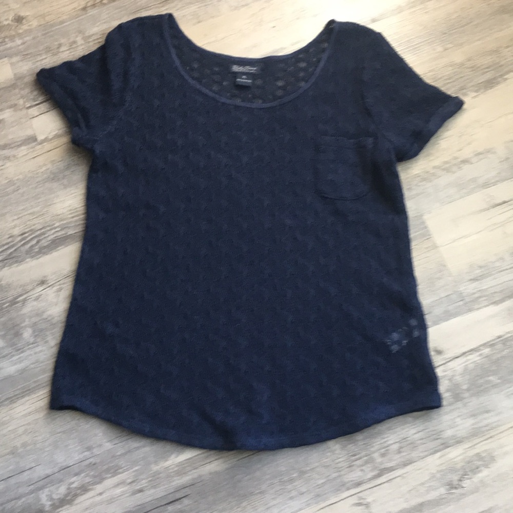 Lucky Brand Crochet Tee